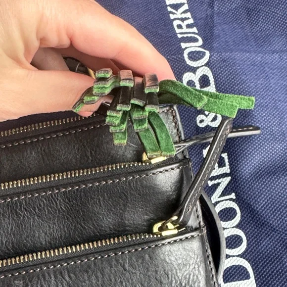 Dooney & Bourke Black Leather Crossbody Bag - Picture 7 of 11